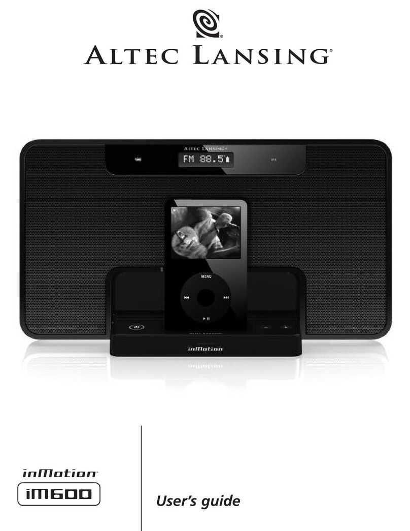 Altec Lansing INMOTION IM600 User manual
