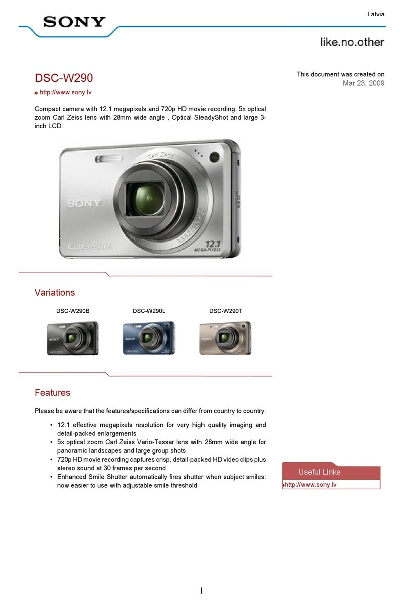 Sony Cyber-shot DSC-W290 User manual