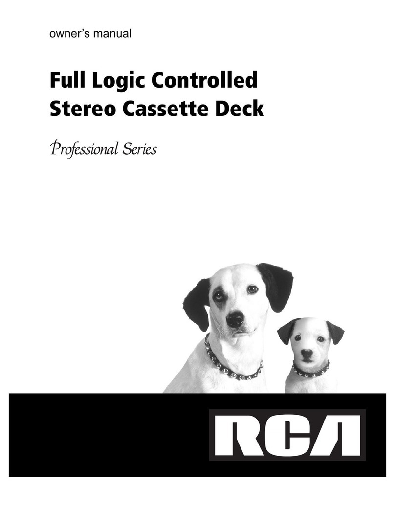 RCA Full Logic Controlled Stereo Cassette Deck User manual