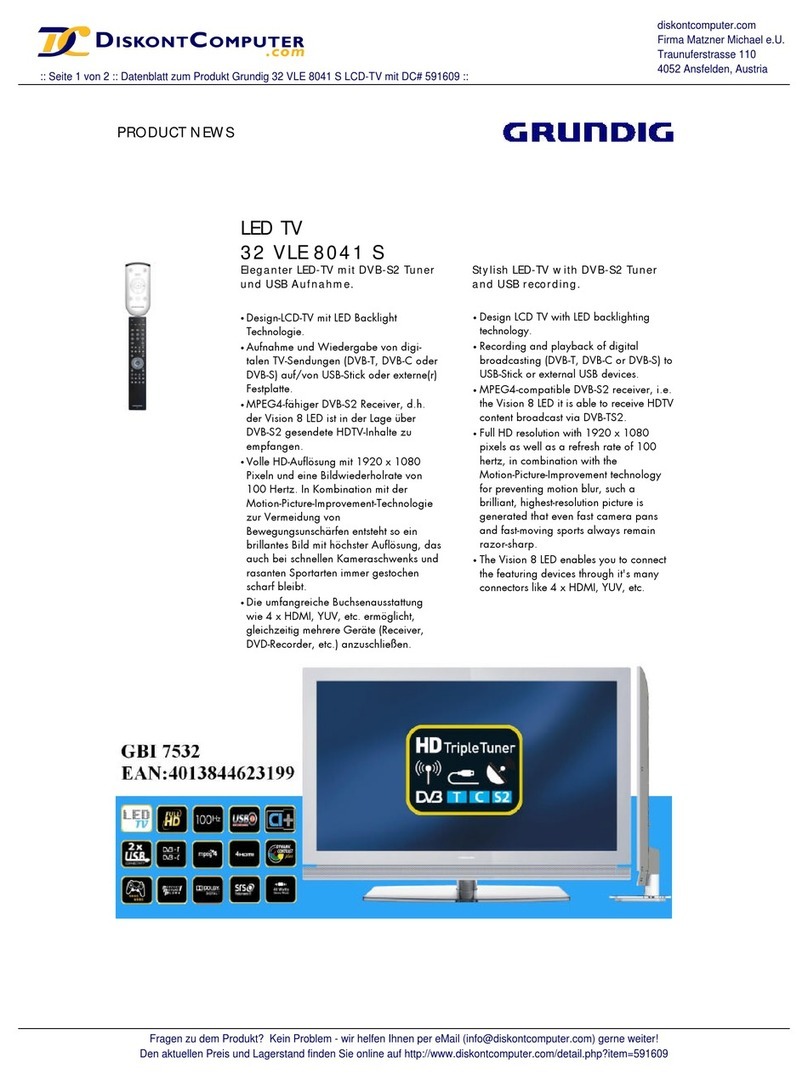 Grundig 32 VLE 8041 S User manual Grundig 32 VLE 8041 S User manual