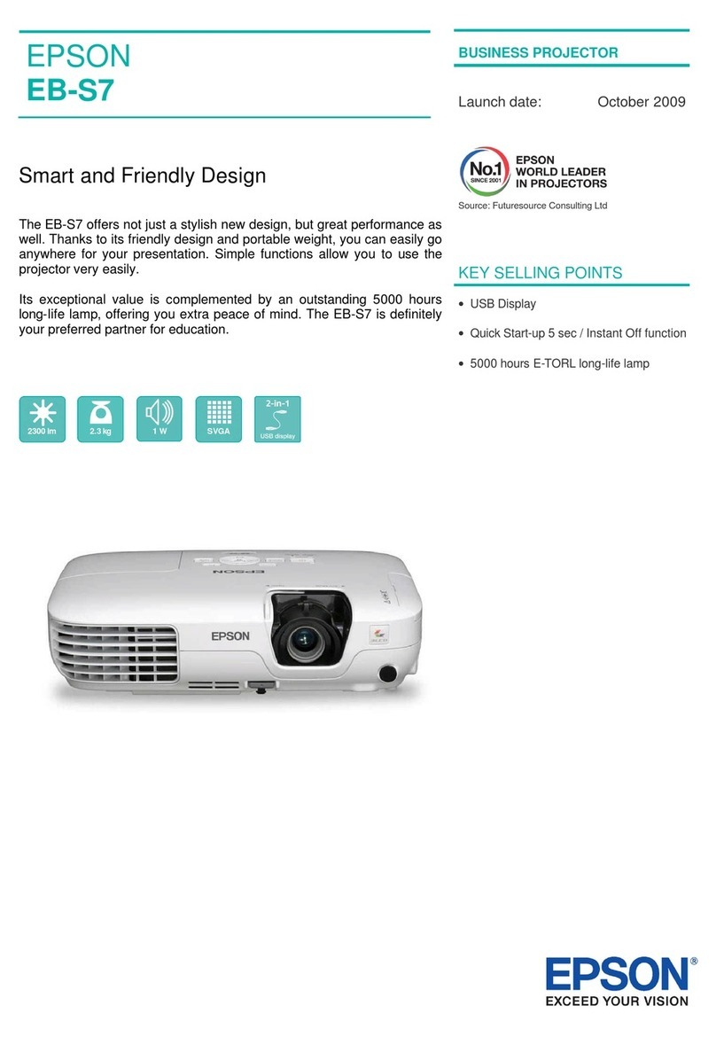 Epson EB-S7 Product specifications
