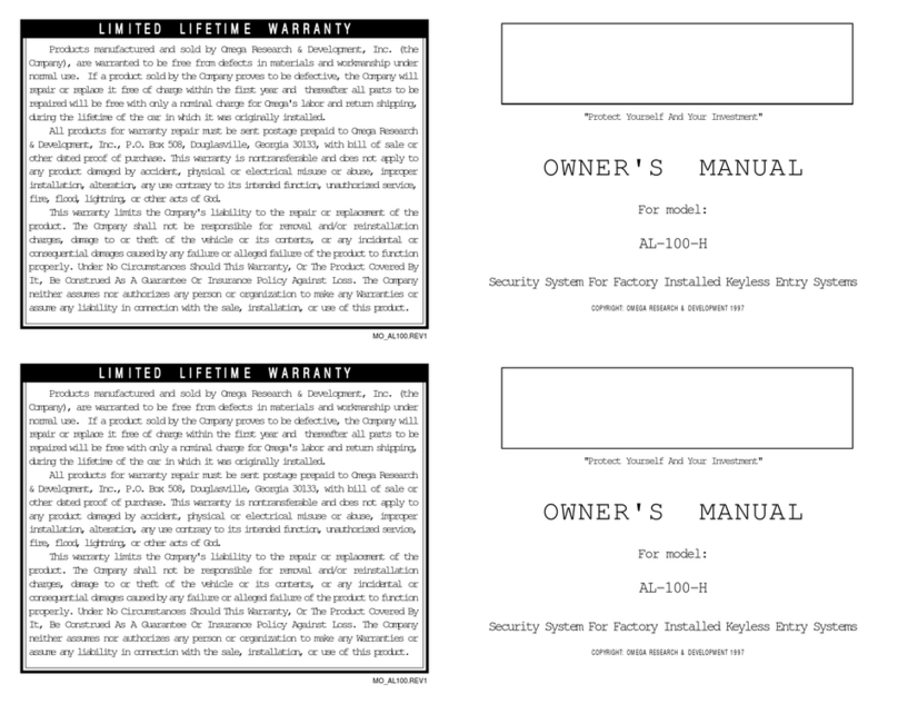 Omega AL-100-H owner's manual