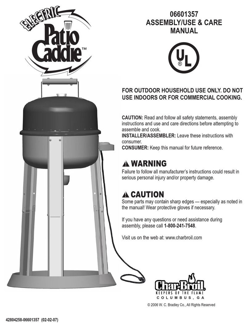 Char-Broil Patio Caddie 06601357 Assembly, use & care manual Char-Broil Patio Caddie 06601357 Assembly, use & care manual
