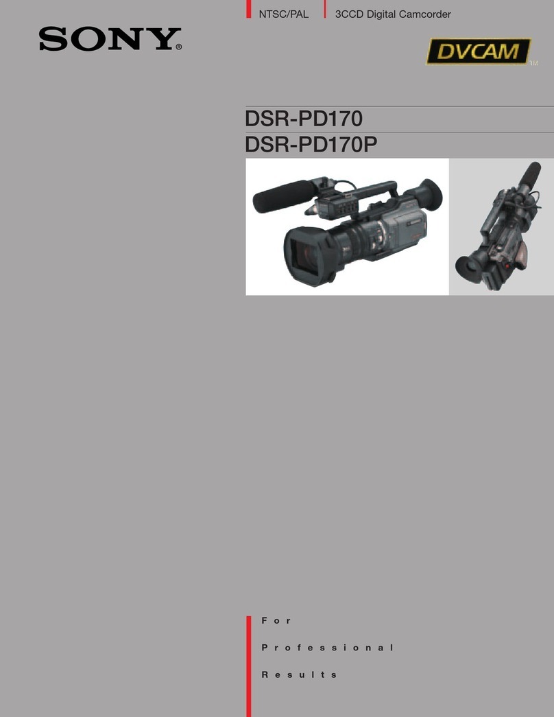 Sony DSR PD170 - Camcorder - 380 KP User manual