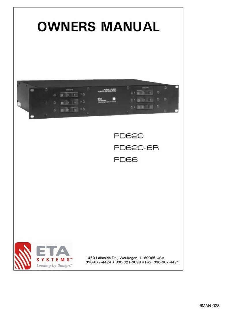 ETA Systems PD620 User manual