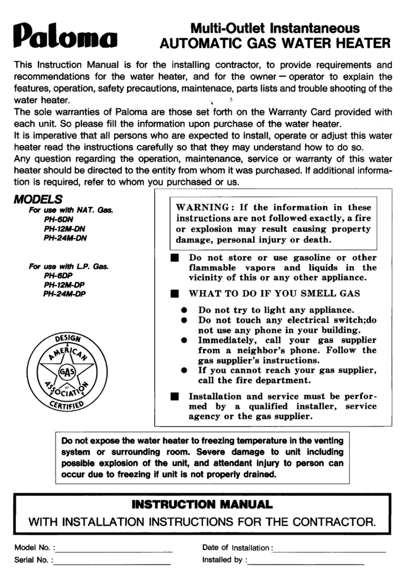 Paloma PH-6DN instruction manual