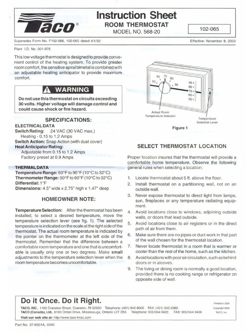 Taco 568-20 instruction sheet