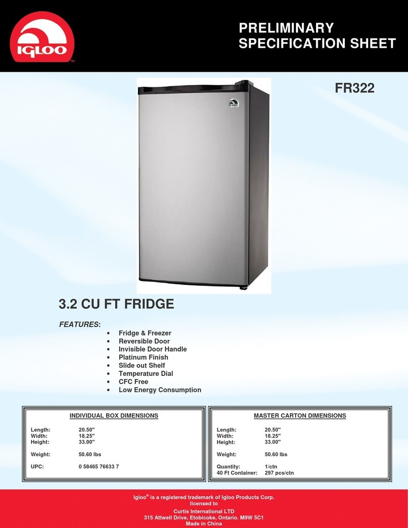 Igloo FR322 Specification sheet