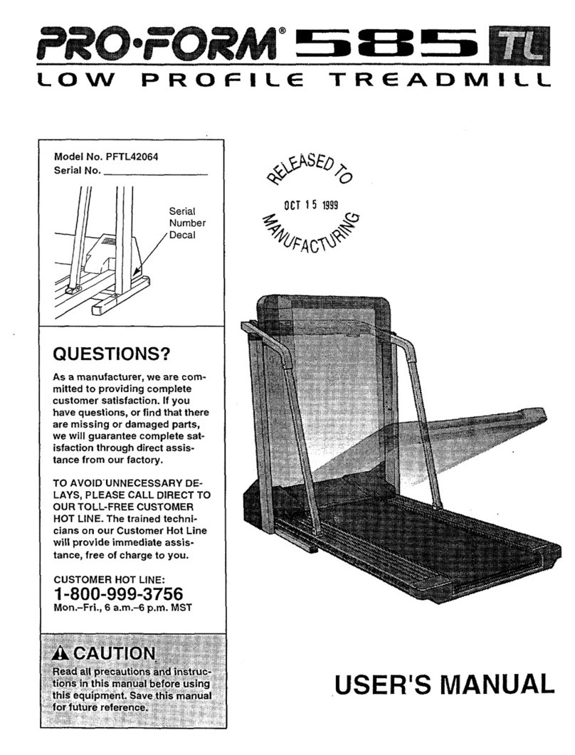 Pro-Form 585 TL User manual