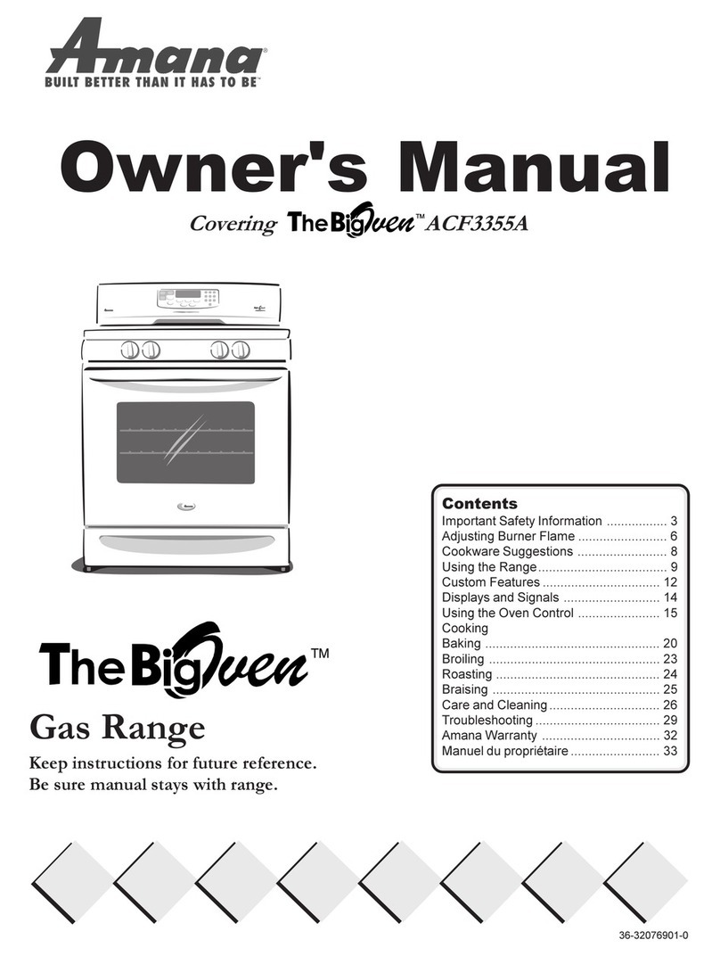 Amana The Big Oven ACF3355A User manual