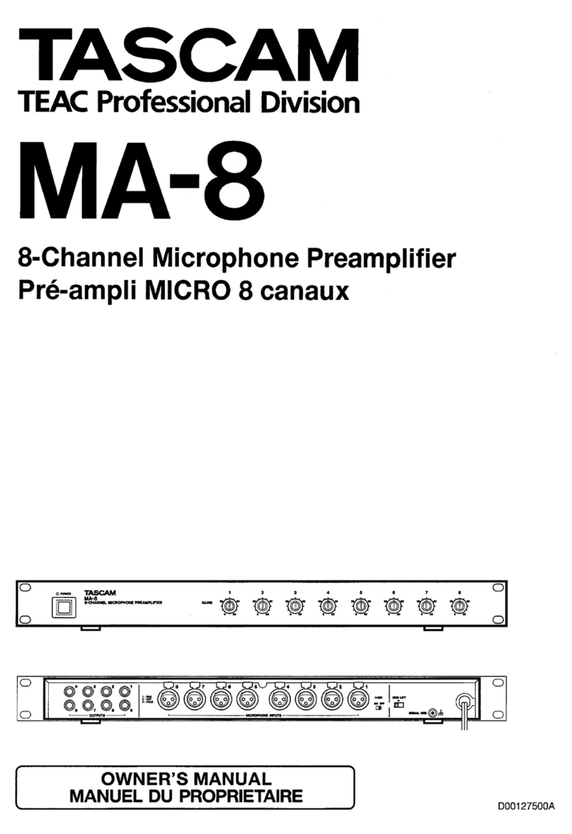 Tascam MA-8 User manual