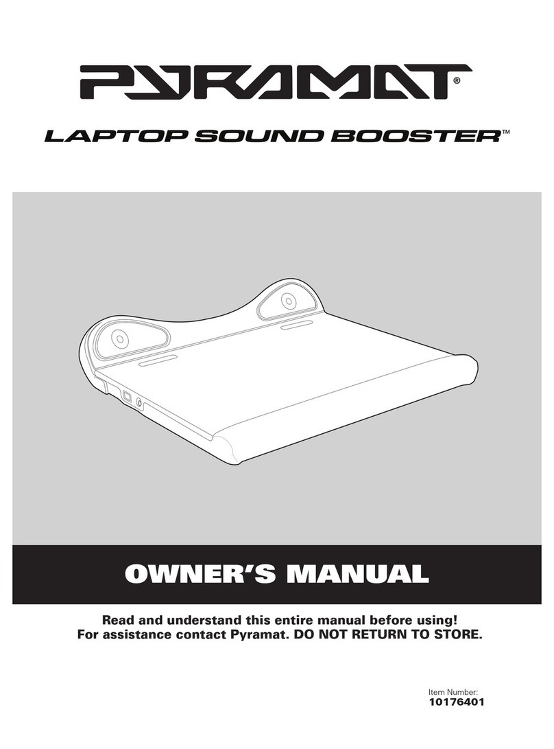 Pyramat Laptop sound booster owner's manual