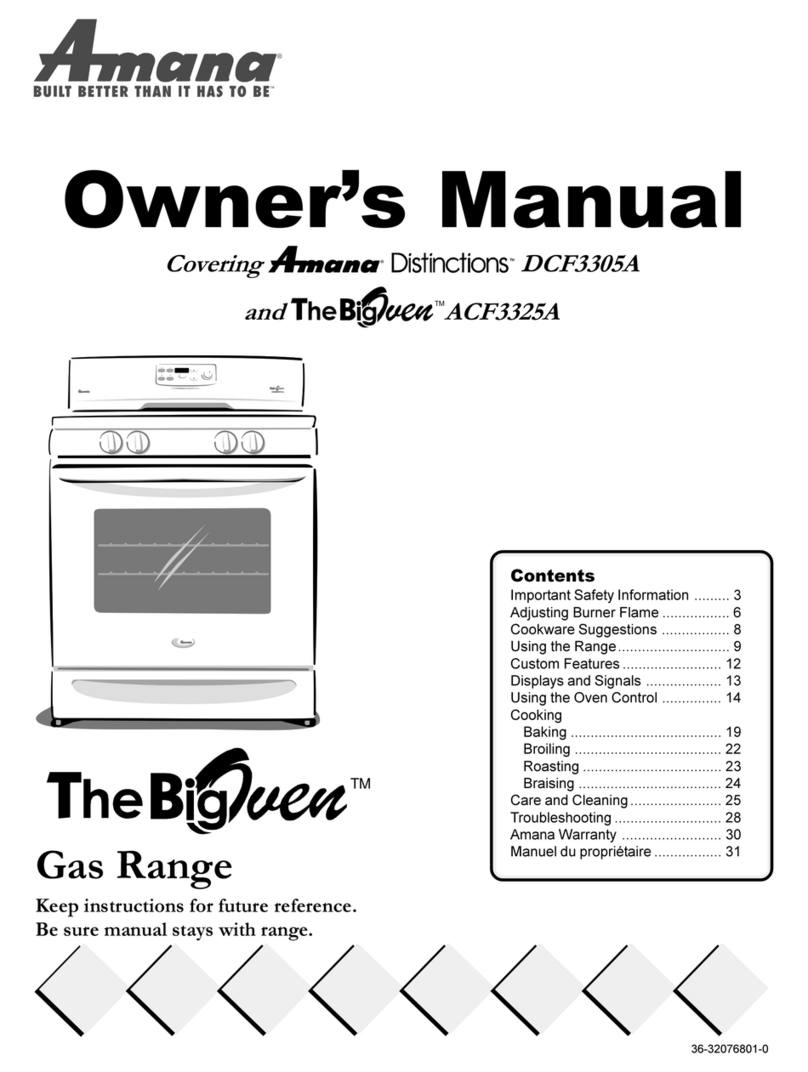 Amana Distinctions DCF3305A User manual