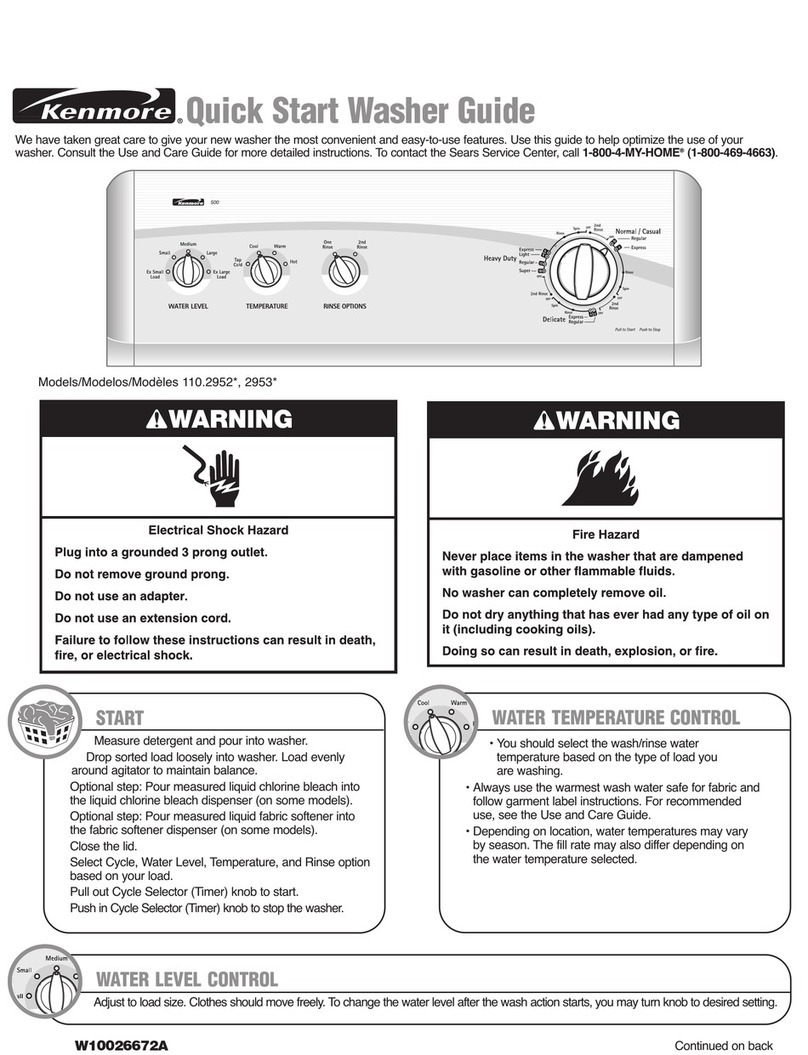 Kenmore 110.2953 Series User manual Kenmore 110.2953 Series User manual