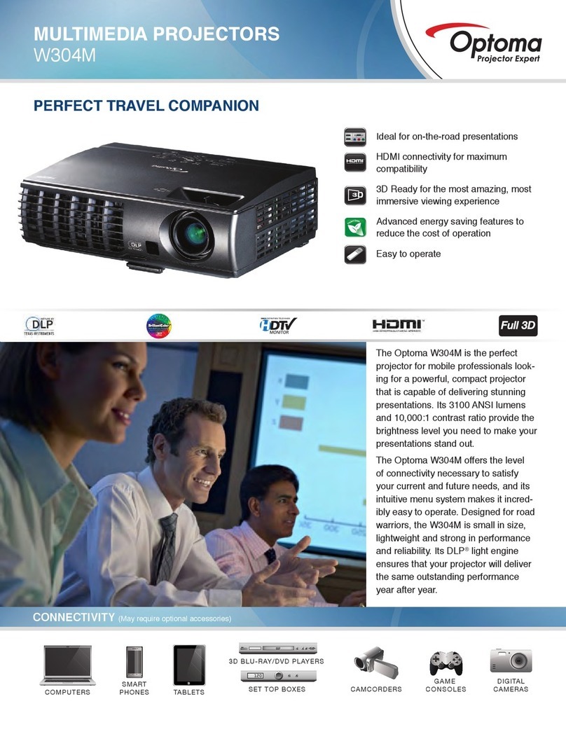 Optoma W304M Specifications