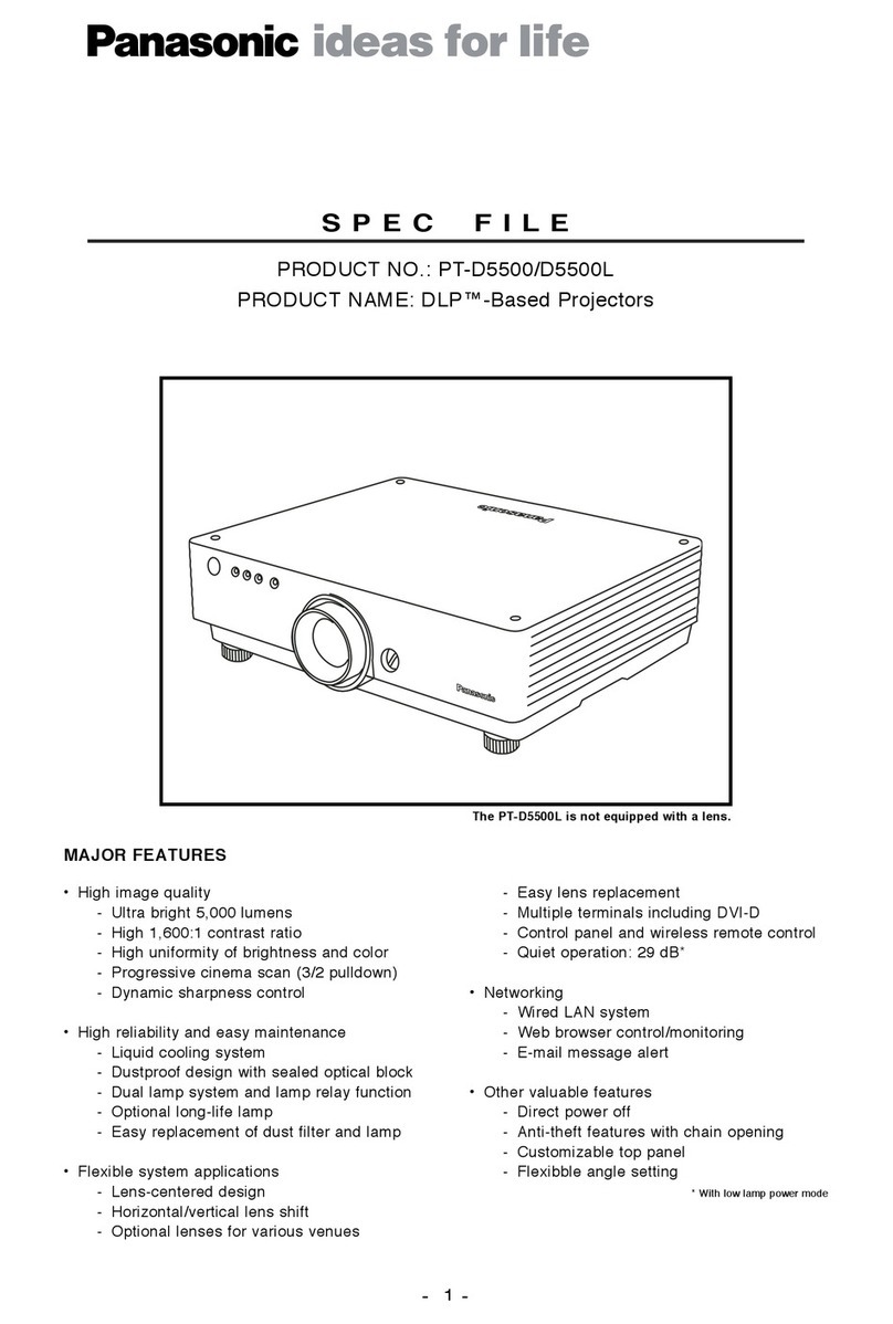 Panasonic PT-D5500 System manual