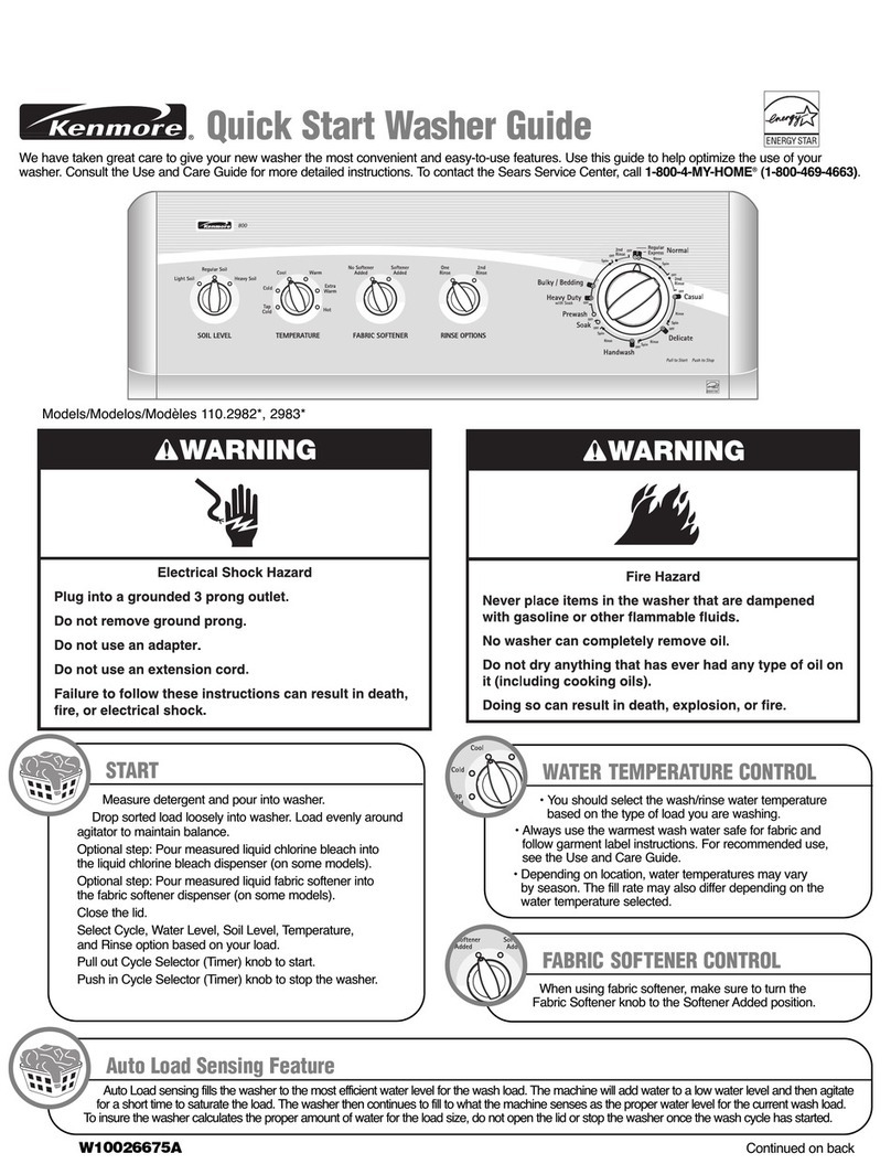 Kenmore 110.2982 series User manual