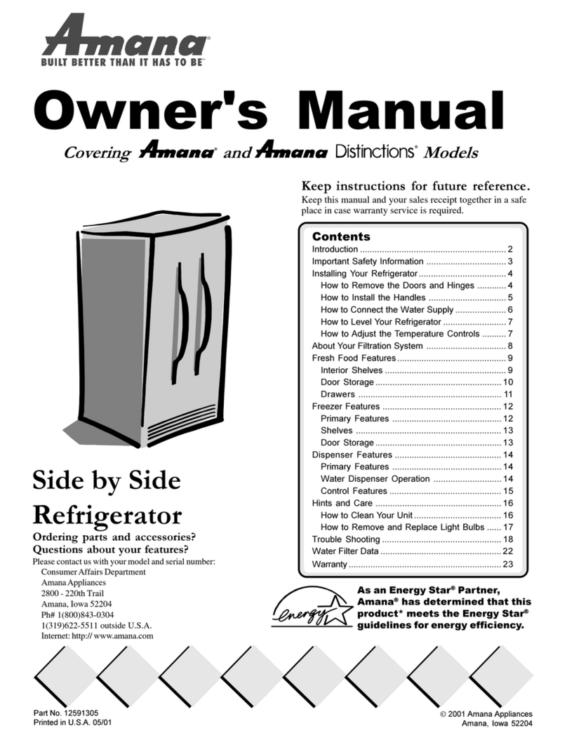Amana Distinctions owner's manual