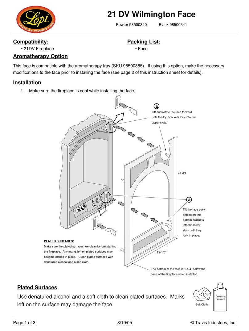 Lopi 21 DV Wilmington Face User manual