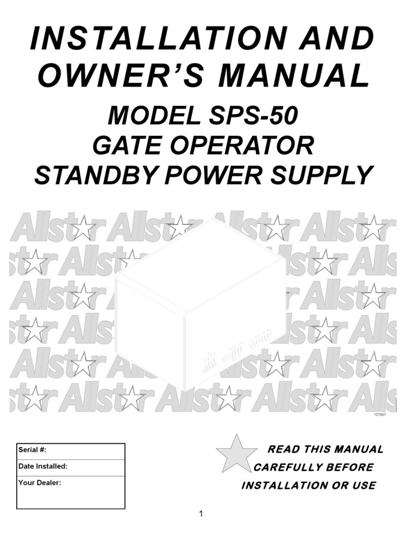 Allstar Products Group SPS-50 Installation and owner's manual