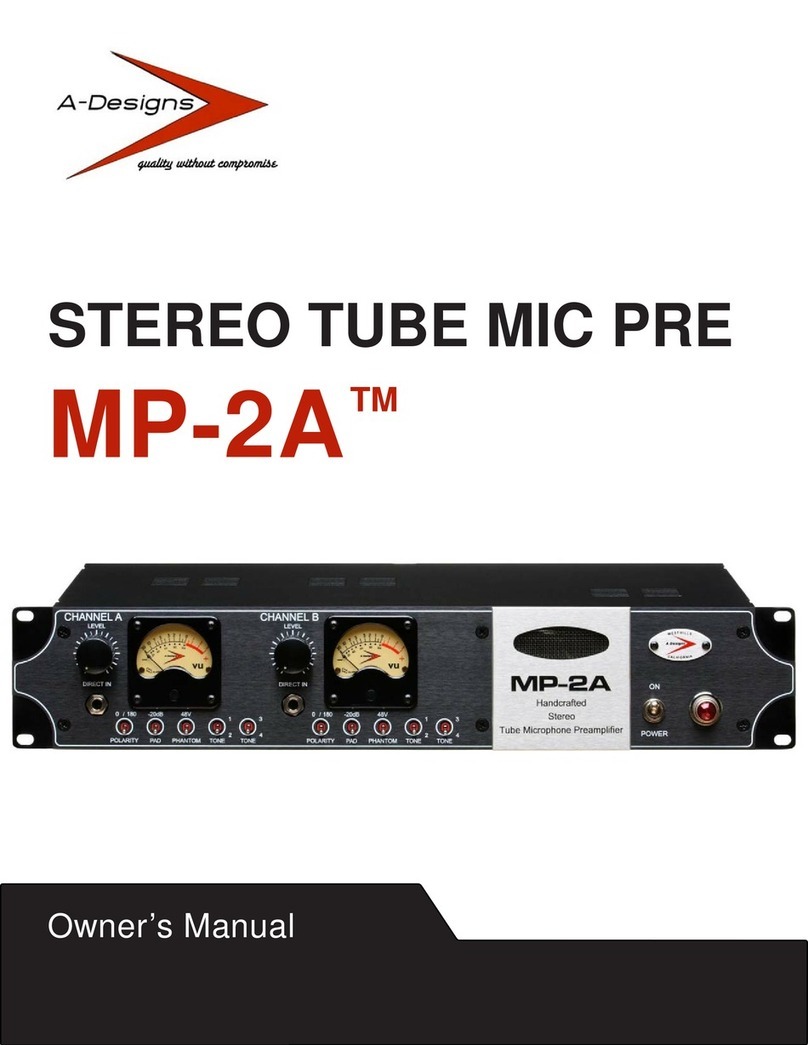 A-Designs MP-2A Series owner's manual