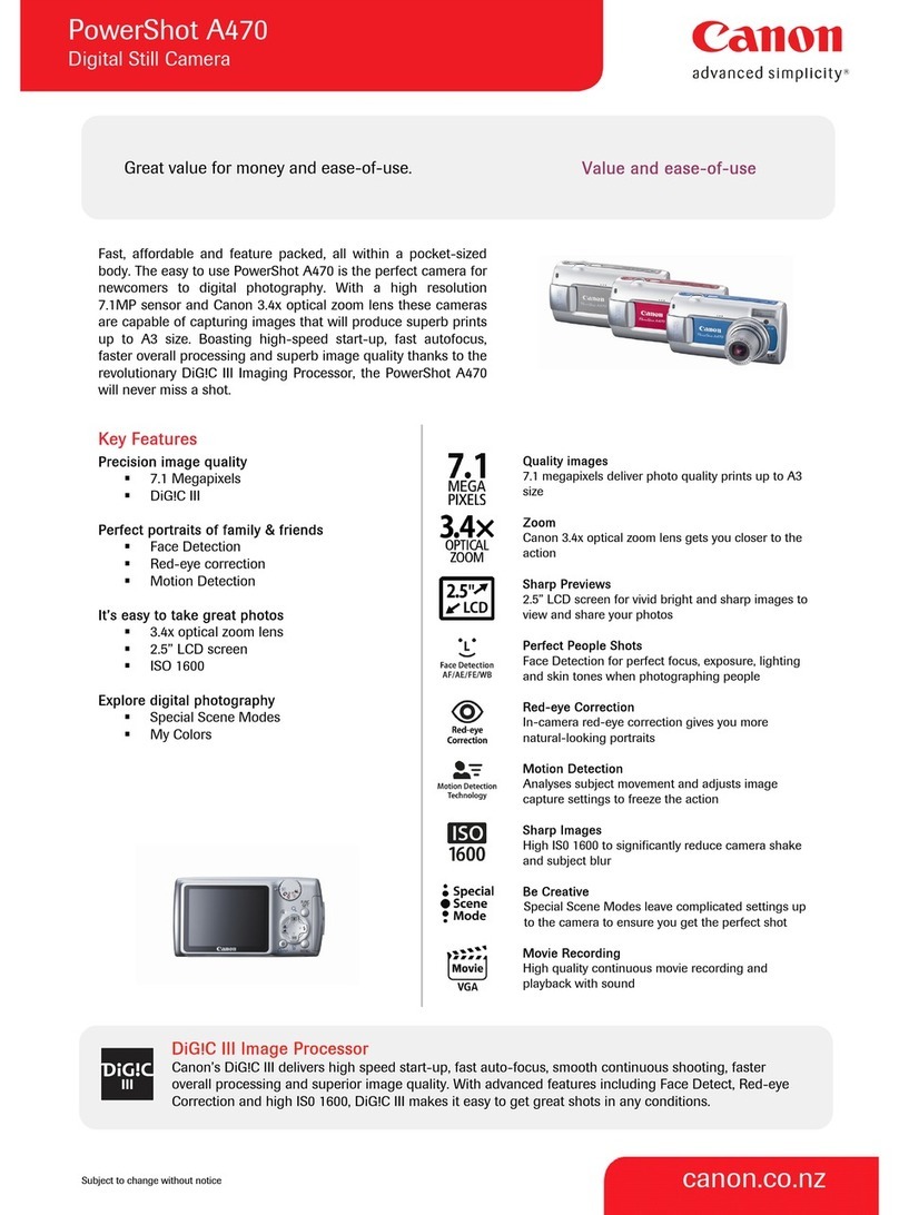 Canon PowerShot A470 User manual