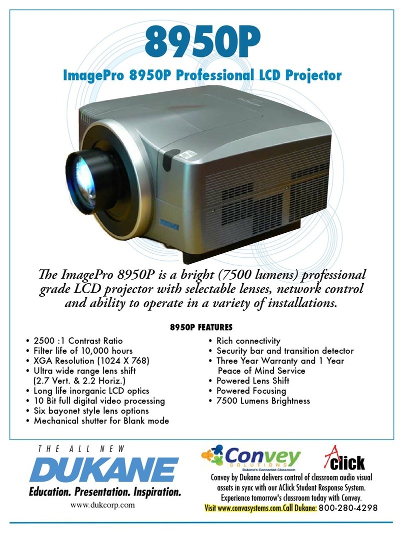 Dukane ImagePro 8950P Specifications