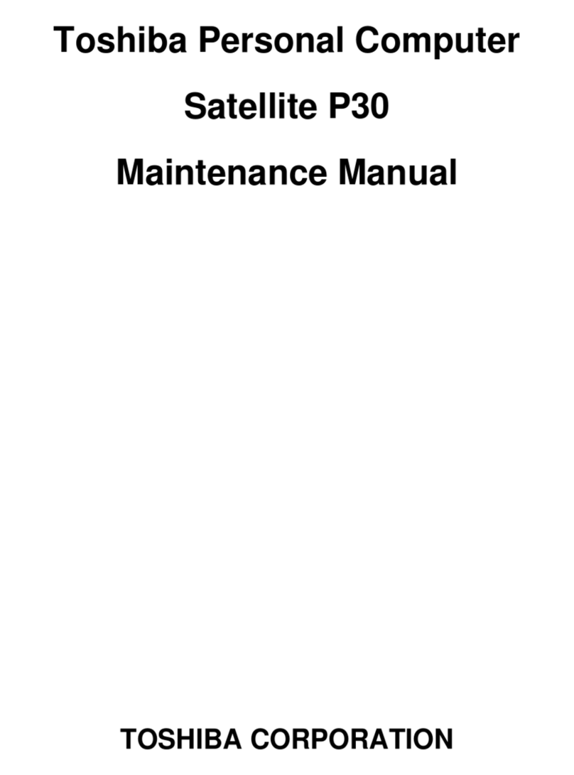 Toshiba Satellite P30 Maintenance manual