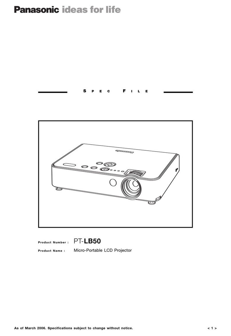 Panasonic PT-LB50 System manual
