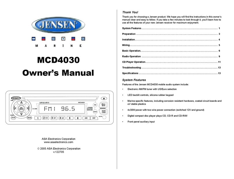 Jensen MCD4030 User manual