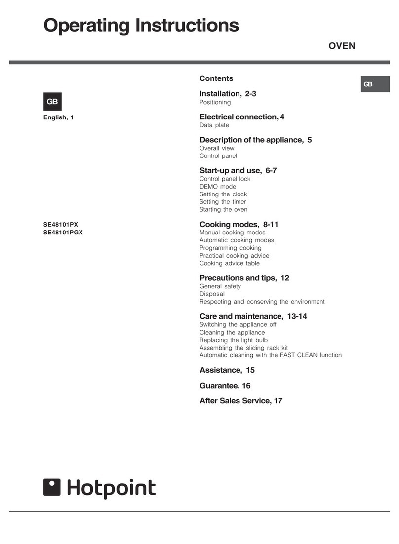 Hotpoint SE48101PX operating instructions