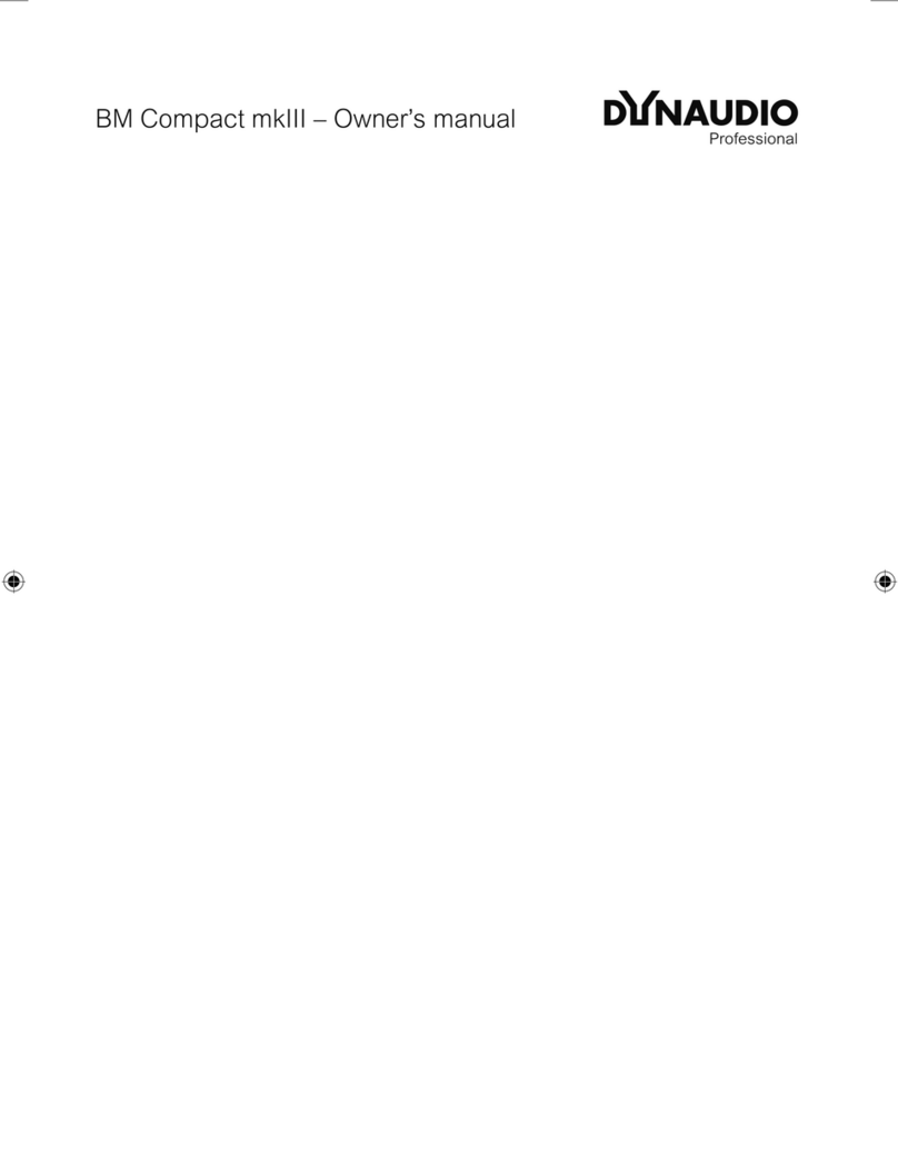 Dynaudio BM Compact mkIII owner's manual