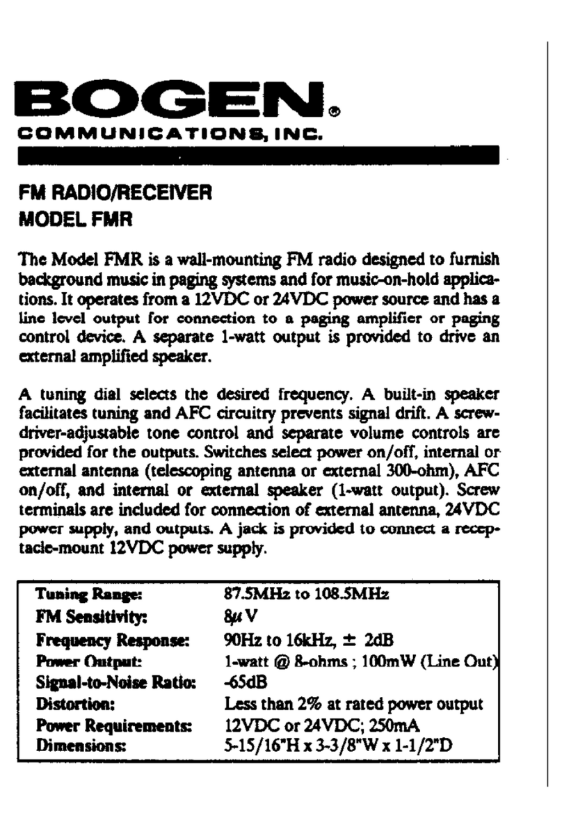 Bogen FMR user manual