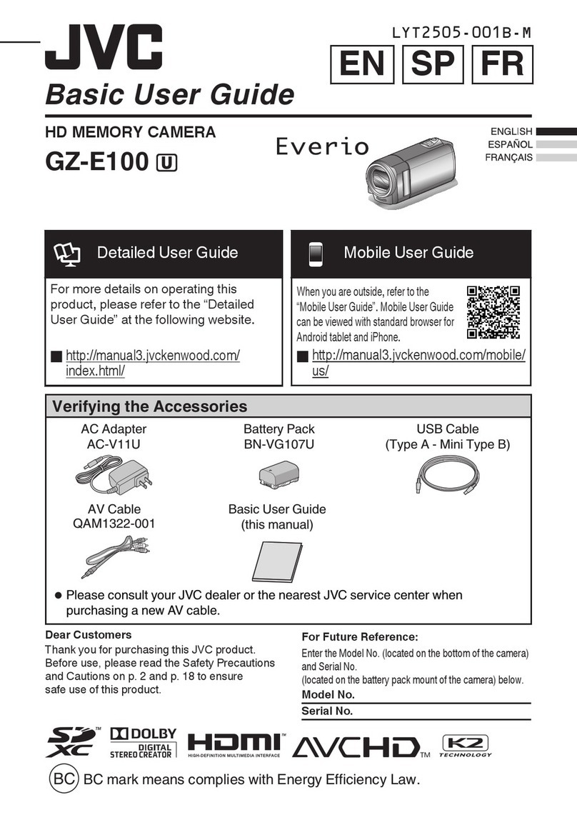 JVC Everio GZ-E100 Operating and maintenance manual