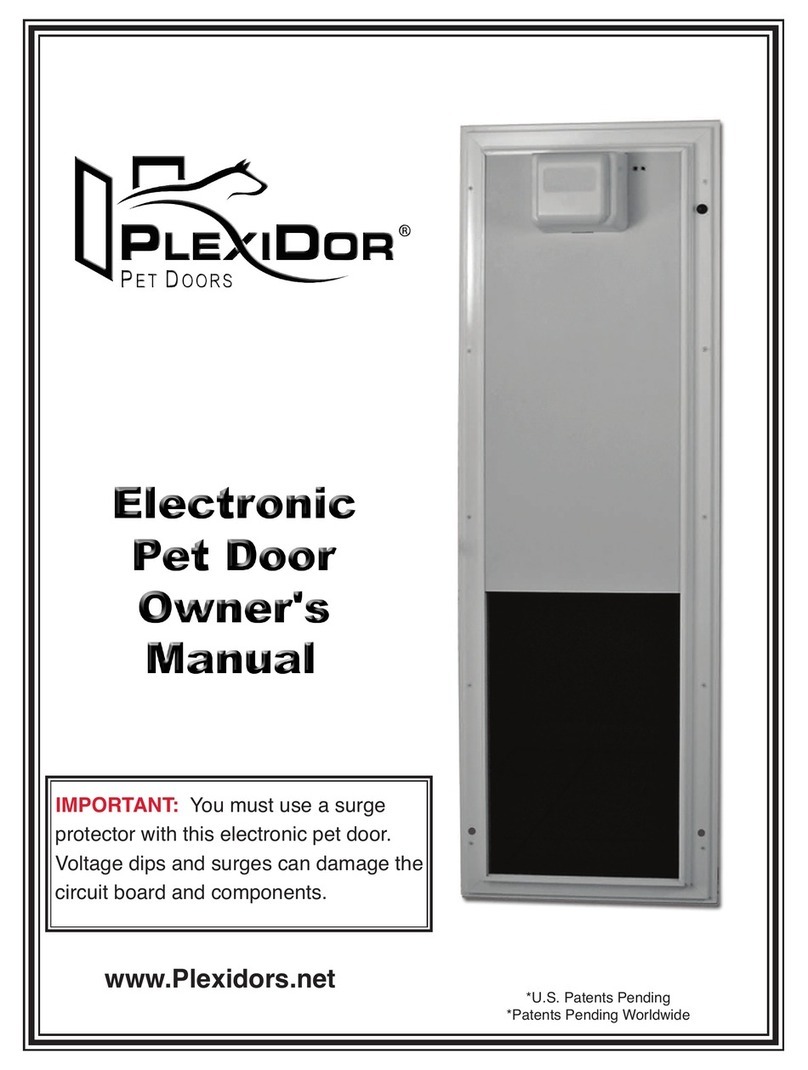 PlexiDor Electronic Pet Door owner's manual
