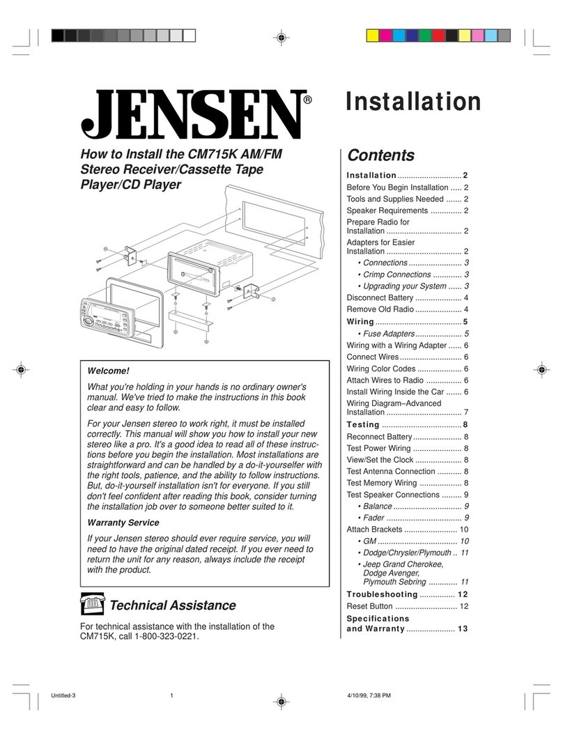 Jensen CM715K User manual