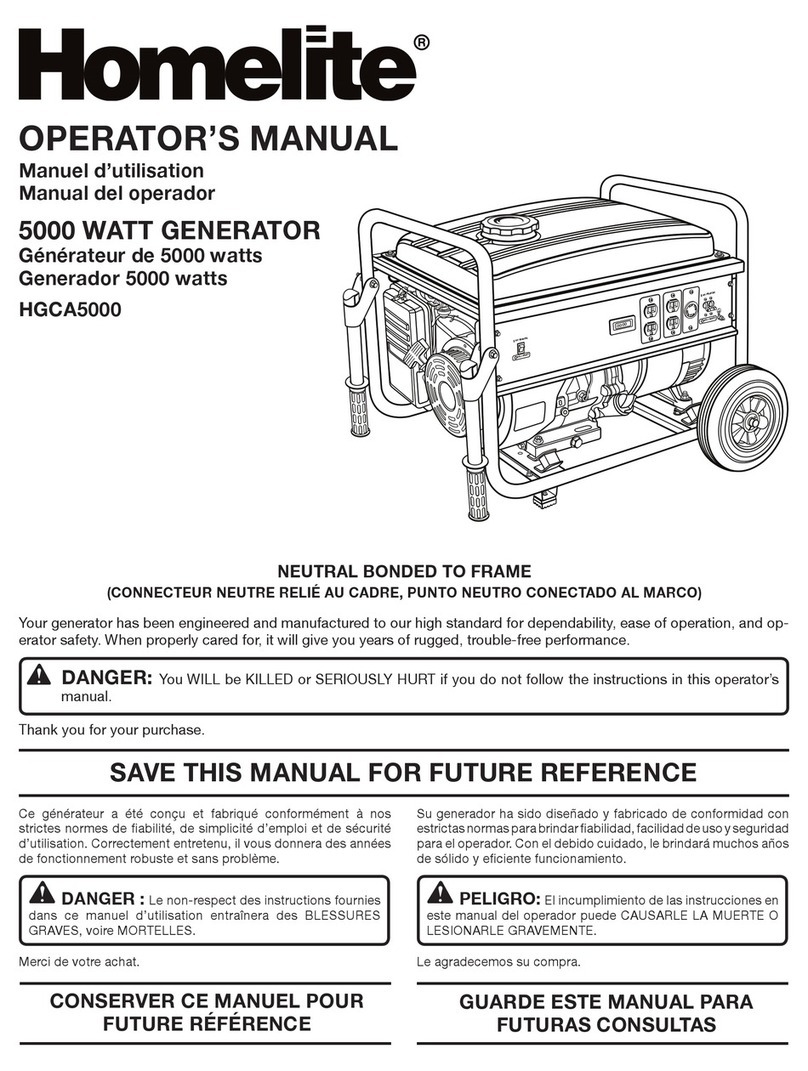Homelite HGCA5000 User manual