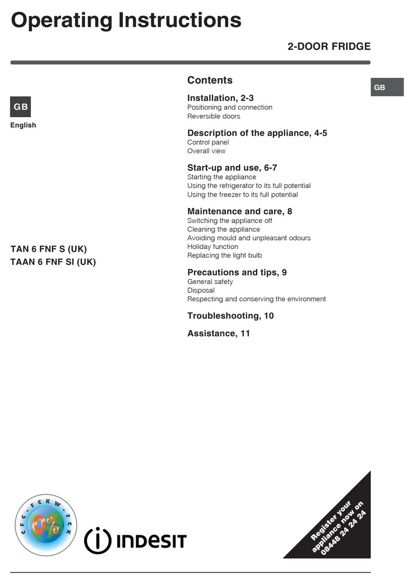 Indesit TAN 6 FNF S operating instructions
