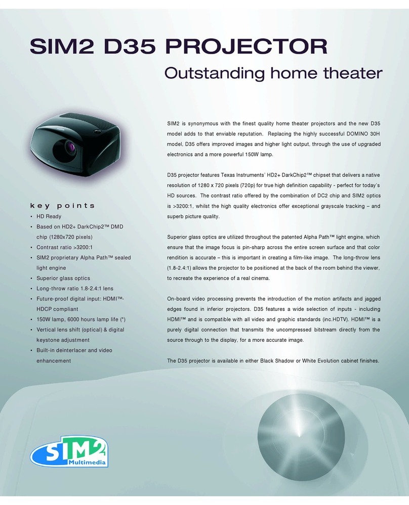 Sim2 DLINE D35 User manual