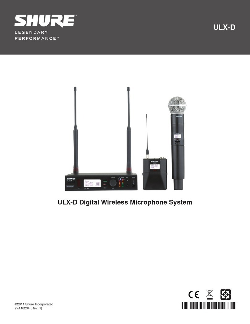 Shure ULX-D User manual Shure ULX-D User manual