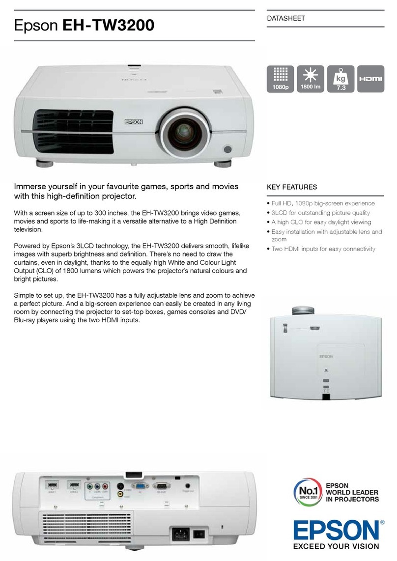 Epson Dreamio EH-TW3200 User manual