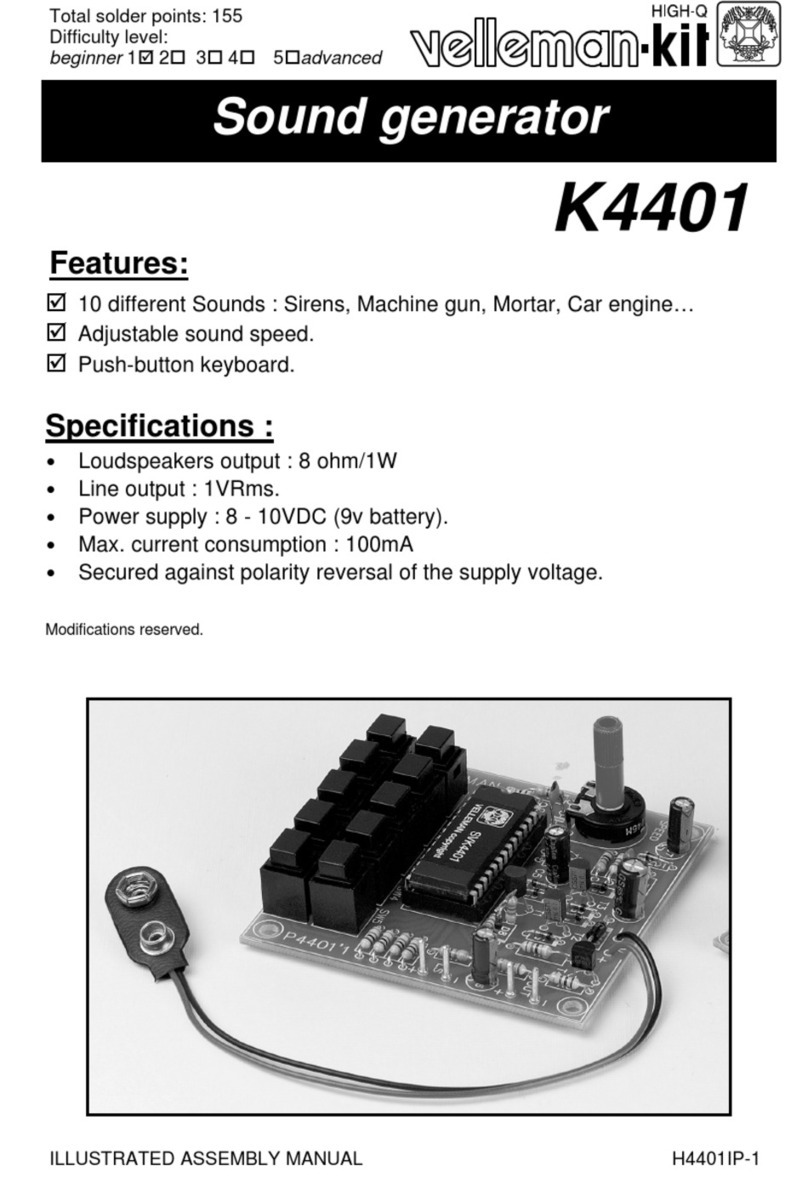 Velleman K4401 Illustrated assembly manual