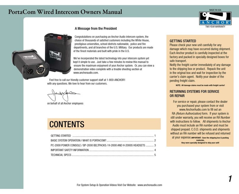 Anchor PortaCom owner's manual