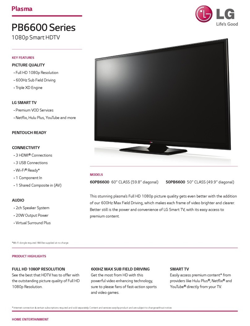 LG 60PB6600 Specifications