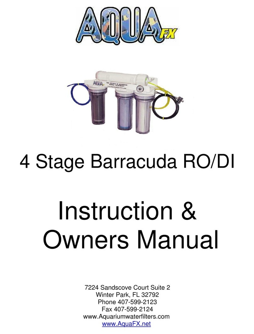AquaFX 4 Stage Barracuda RO/DI Instruction & owner's manual