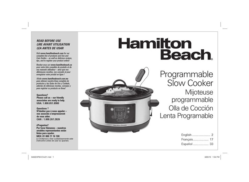 Hamilton Beach 33958 User manual