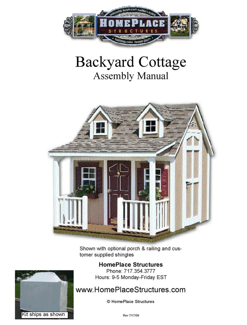 HomePlace Backyard Cottage User manual