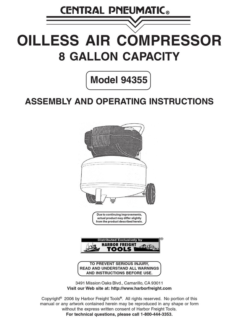 Central Pneumatic 94355 Assembly and operating instructions Central Pneumatic 94355 Assembly and operating instructions