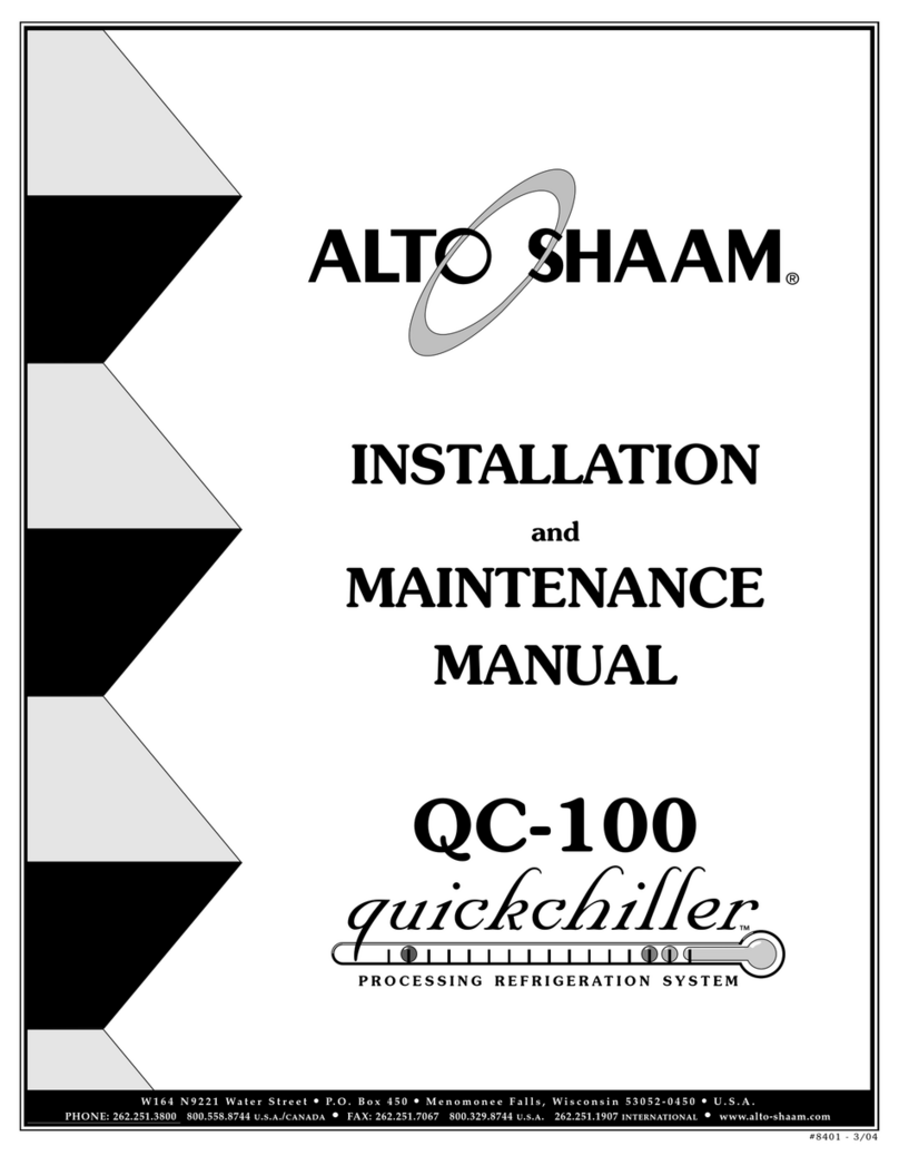 Alto-Shaam Quickchiller QC-100 Installation and maintenance manual