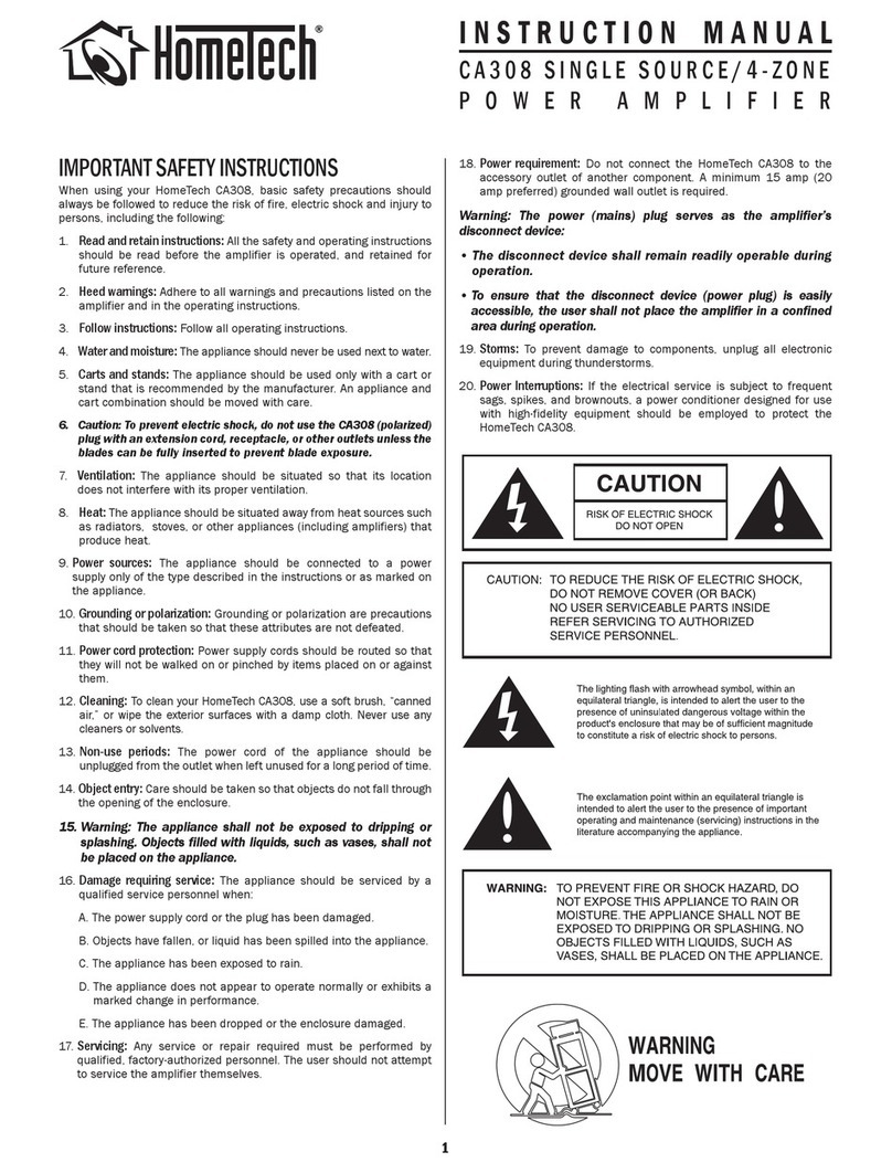 HomeTech CA308 instruction manual